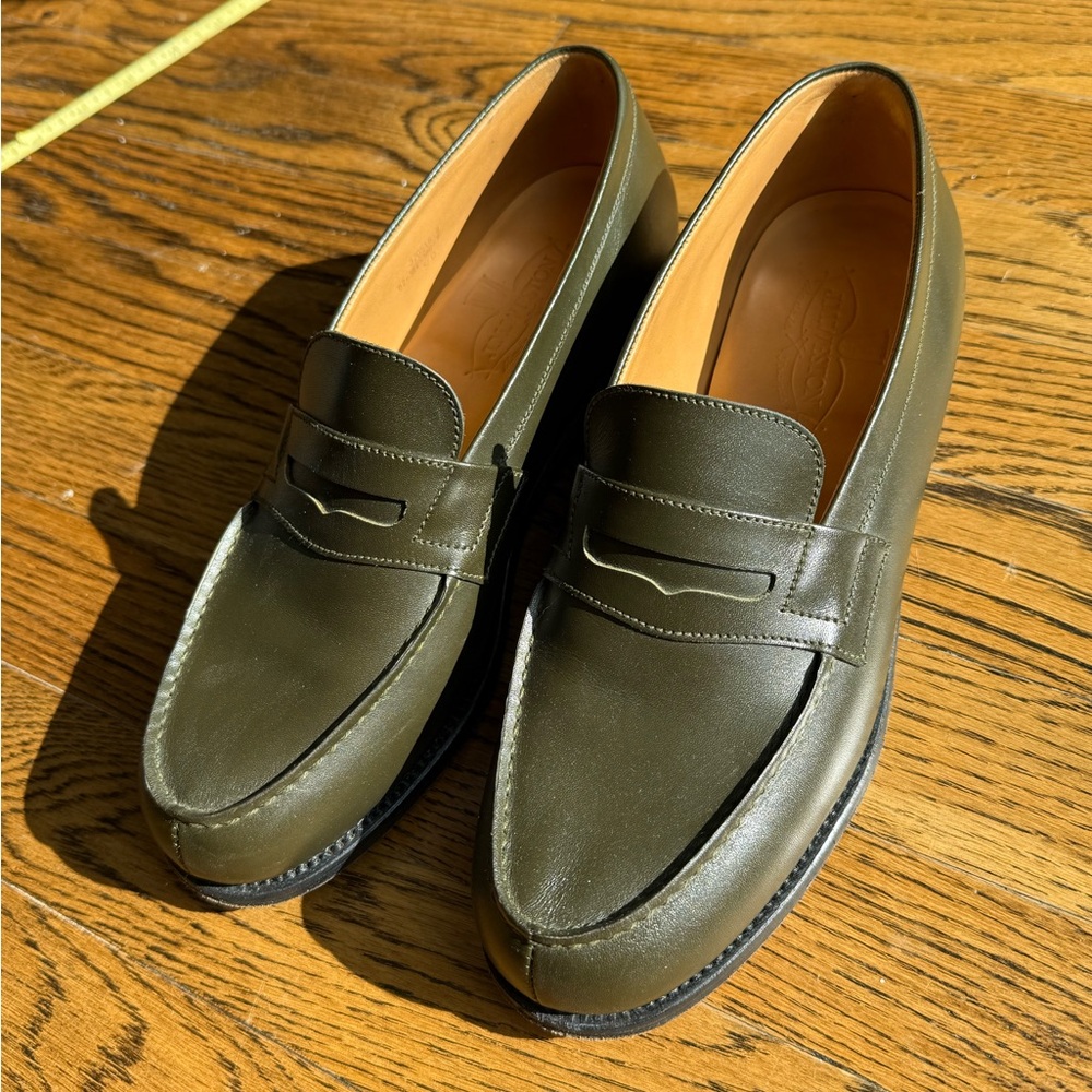 JM Weston Olive 180 Loafers
